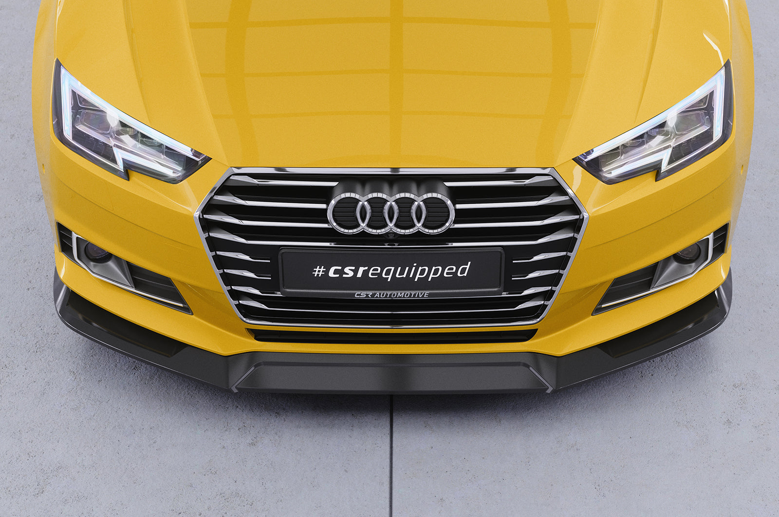 CSR Frontspoiler | Cup-Spoilerlippe mit ABE für Audi A4 B9 (Typ 8W) CSL387-C Carbon Look Hochglanz (keine Lackierung erforderlich)