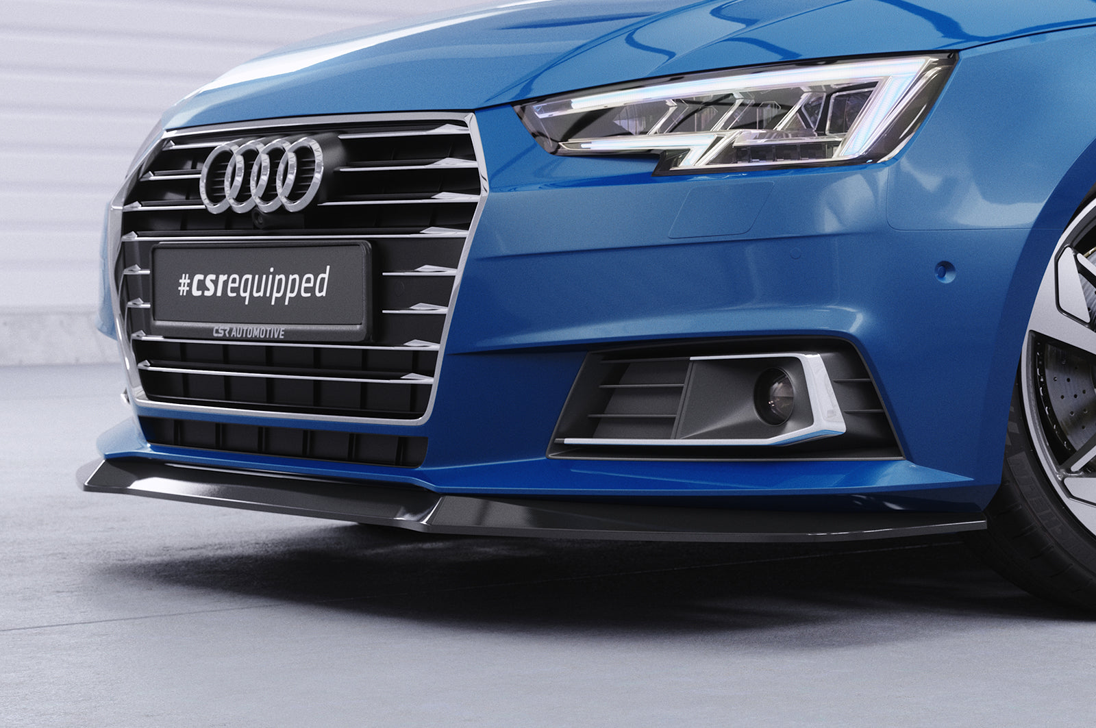 CSR Frontspoiler | Cup-Spoilerlippe mit ABE für Audi A4 B9 (Typ 8W) CSL388-L Unlackiert roh (Lackierung erforderlich)