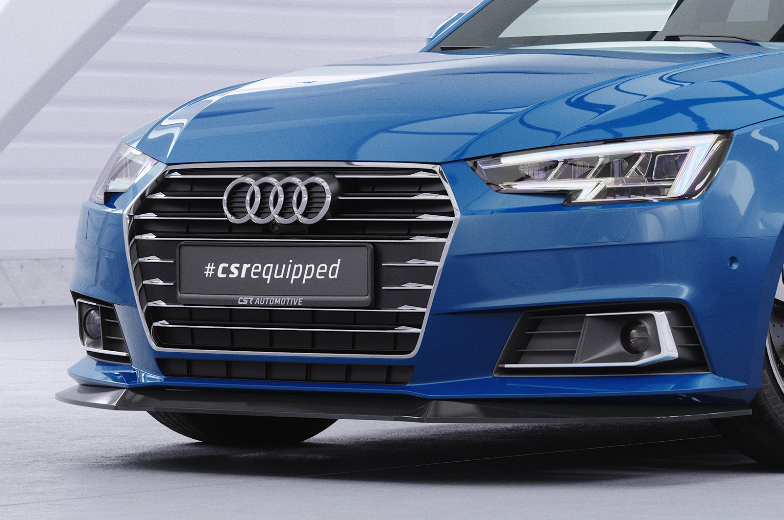 CSR Frontspoiler | Cup-Spoilerlippe mit ABE für Audi A4 B9 (Typ 8W) CSL388-S Strukturiert schwarz matt (keine Lackierung erforderlich)