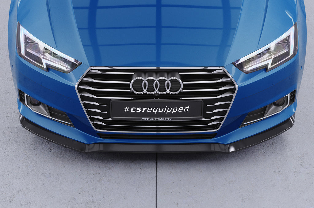 CSR Frontspoiler | Cup-Spoilerlippe mit ABE für Audi A4 B9 (Typ 8W) CSL388-S Strukturiert schwarz matt (keine Lackierung erforderlich)