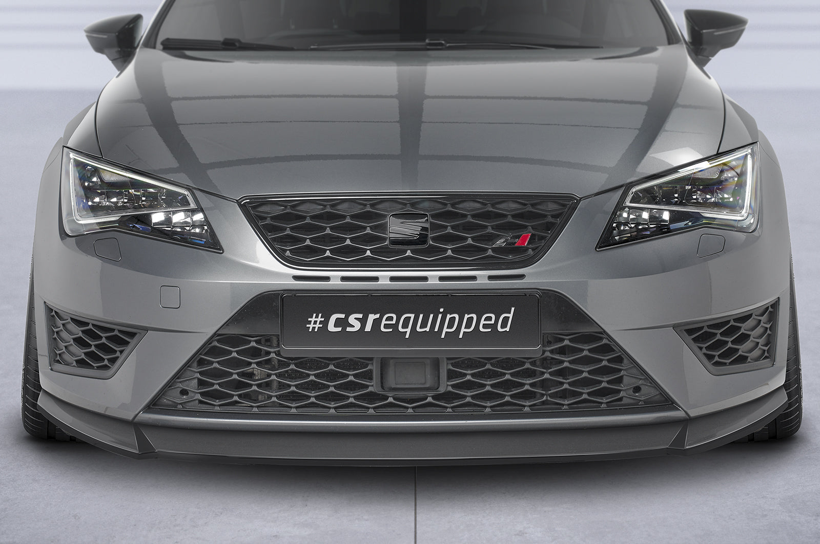 CSR Frontspoiler | Cup-Spoilerlippe mit ABE für Seat Leon 3 (Typ 5F) Cupra/FR CSL390-C Carbon Look Hochglanz (keine Lackierung erforderlich)
