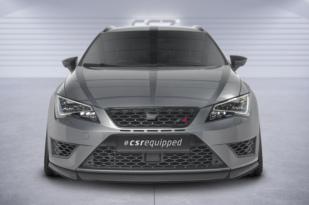 CSR Frontspoiler | Cup-Spoilerlippe mit ABE für Seat Leon 3 (Typ 5F) Cupra/FR CSL390-S Strukturiert schwarz matt (keine Lackierung erforderlich)
