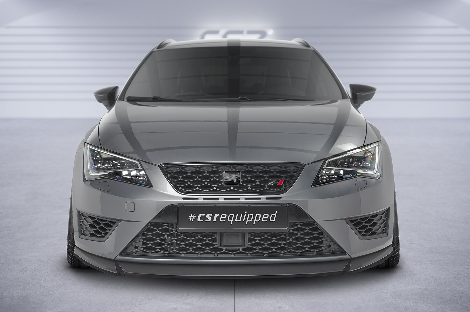 CSR Frontspoiler | Cup-Spoilerlippe mit ABE für Seat Leon 3 (Typ 5F)Cupra/FR CSL390-L Unlackiert roh (Lackierung erforderlich)