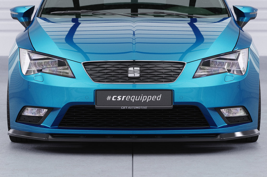 CSR Frontspoiler | Cup-Spoilerlippe mit ABE für Seat Leon 3 (Typ 5F) CSL394-C Carbon Look Hochglanz (keine Lackierung erforderlich)