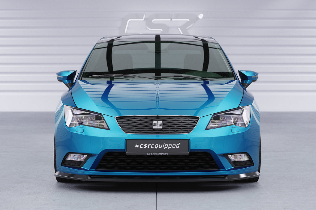 CSR Frontspoiler | Cup-Spoilerlippe mit ABE für Seat Leon 3 (Typ 5F) CSL394-C Carbon Look Hochglanz (keine Lackierung erforderlich)