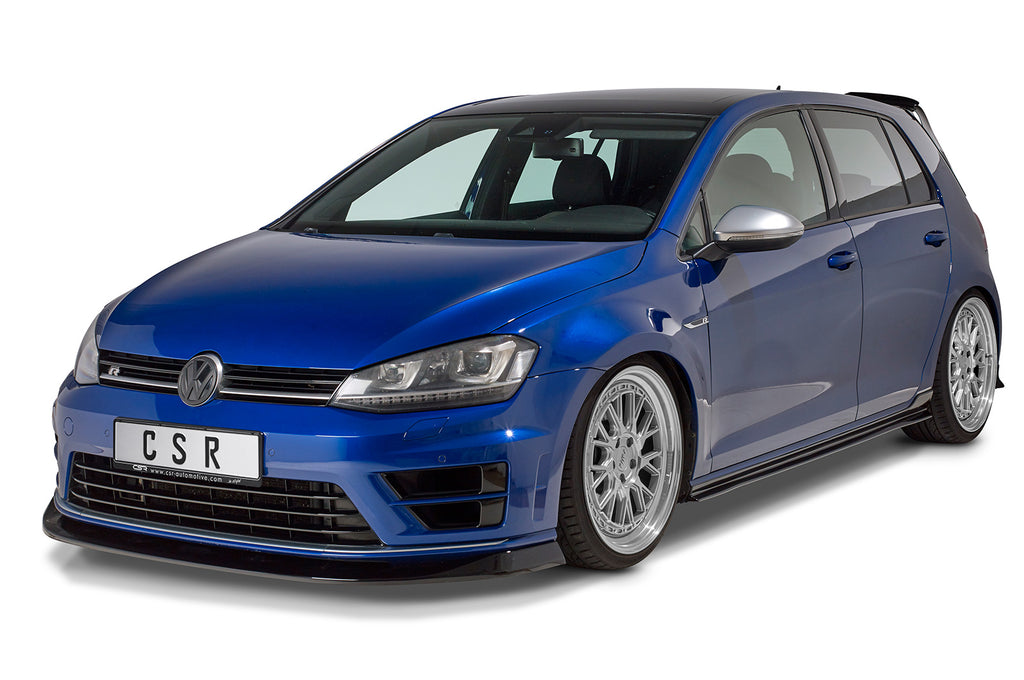 CSR Frontspoiler | Cup-Spoilerlippe mit ABE für VW Golf 7 R CSL395-C Carbon Look Hochglanz (keine Lackierung erforderlich)