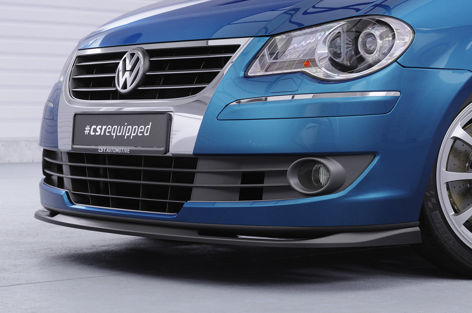 CSR Frontspoiler | Cup-Spoilerlippe mit ABE für VW Touran I (Typ 1T) CSL396-L Unlackiert roh (Lackierung erforderlich)