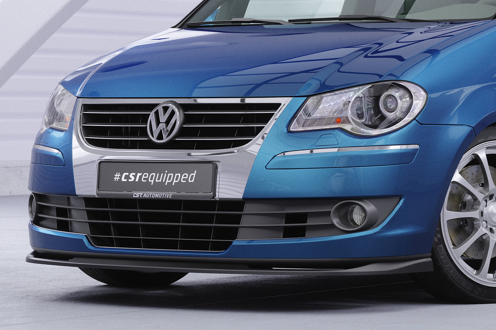 CSR Frontspoiler | Cup-Spoilerlippe mit ABE für VW Touran I (Typ 1T) CSL396-L Unlackiert roh (Lackierung erforderlich)