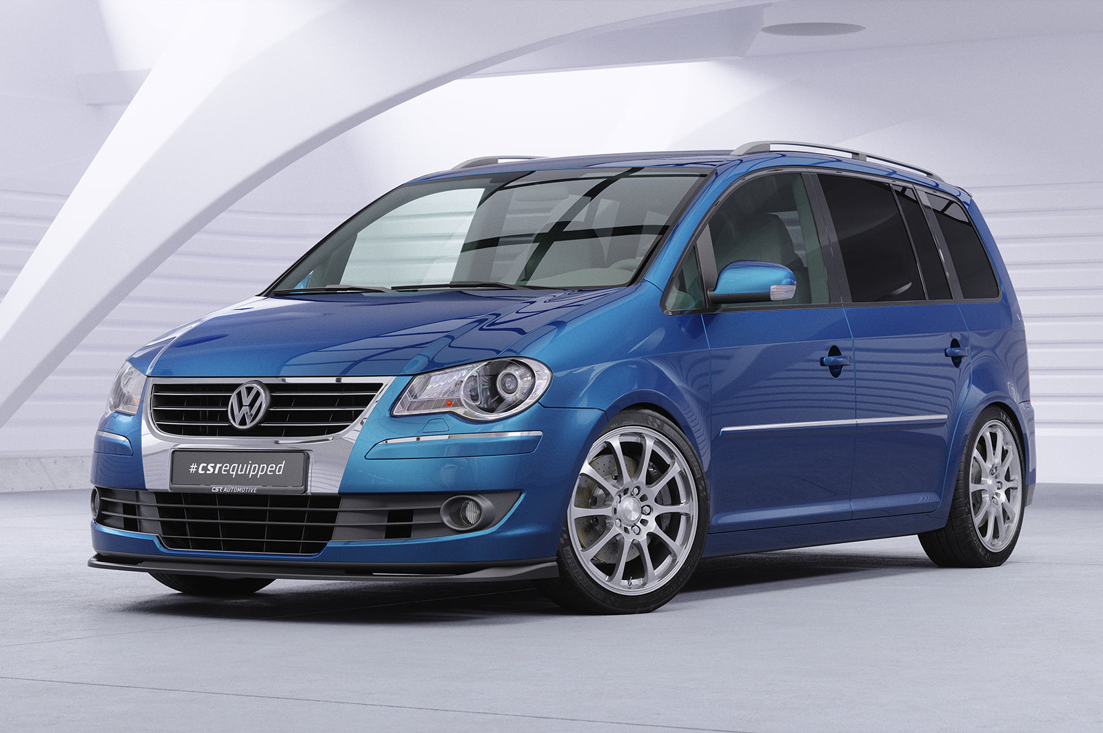 CSR Frontspoiler | Cup-Spoilerlippe mit ABE für VW Touran I (Typ 1T) CSL396-L Unlackiert roh (Lackierung erforderlich)