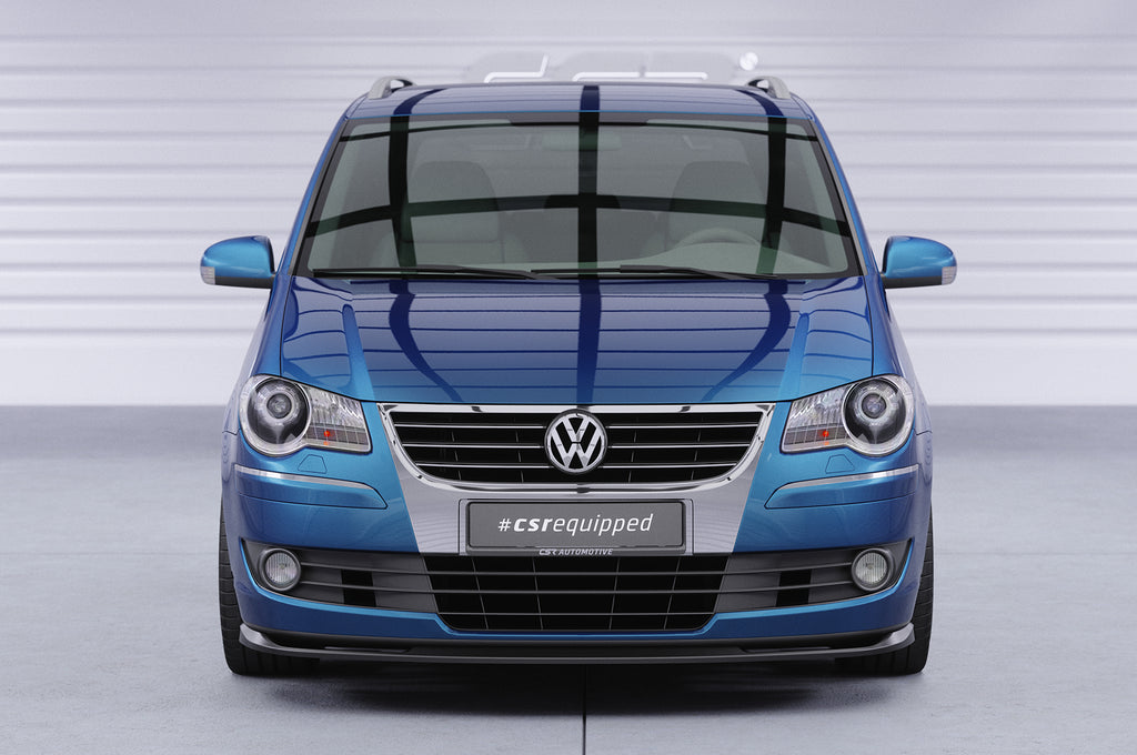 CSR Frontspoiler | Cup-Spoilerlippe mit ABE für VW Touran I (Typ 1T) CSL396-C Carbon Look Hochglanz (keine Lackierung erforderlich)