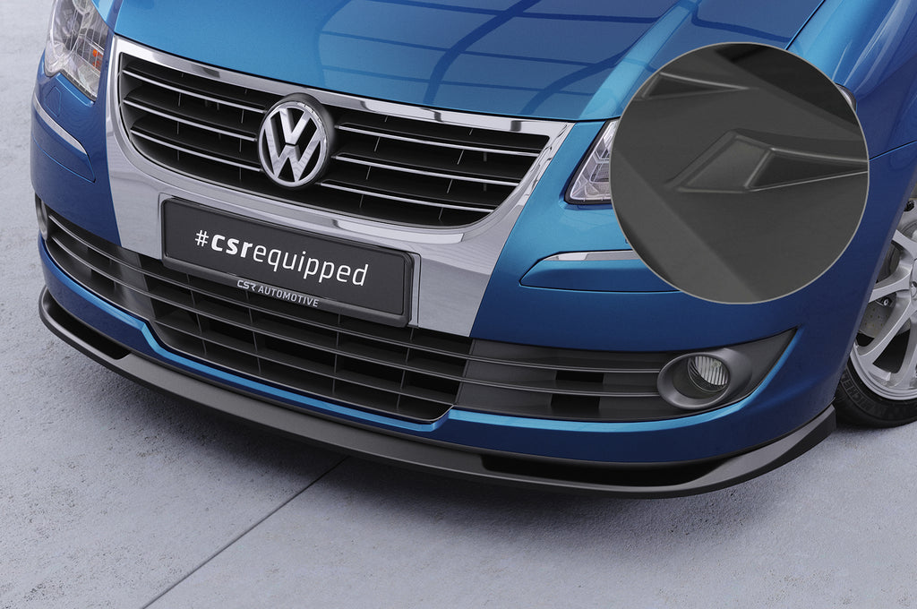 CSR Frontspoiler | Cup-Spoilerlippe mit ABE für VW Touran I (Typ 1T) CSL396-L Unlackiert roh (Lackierung erforderlich)