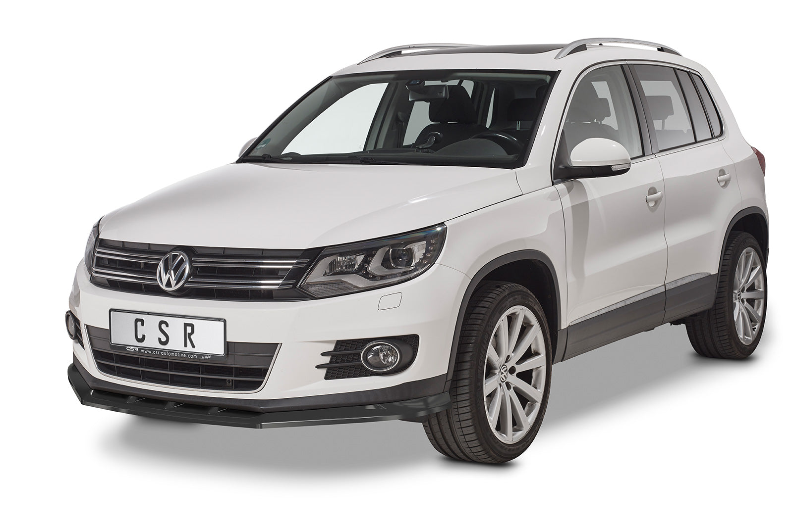 CSR Frontspoiler | Cup-Spoilerlippe mit ABE für VW Tiguan I CSL397-G Glossy schwarz Hochglanz (keine Lackierung erforderlich)
