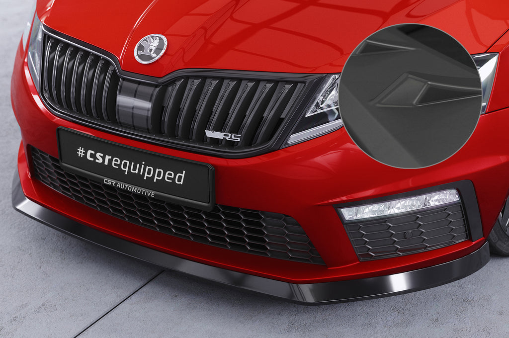 CSR Frontspoiler | Cup-Spoilerlippe mit ABE für Skoda Octavia 3 5E RS CSL399-L Unlackiert roh (Lackierung erforderlich)