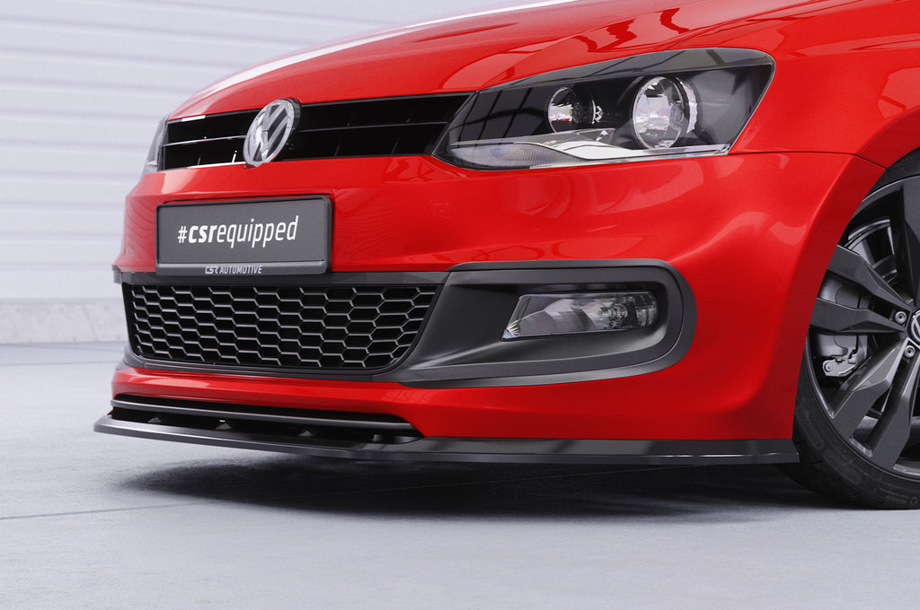 CSR Frontspoiler | Cup-Spoilerlippe mit ABE für VW Polo V (Typ 6R, 6C) R-Line CSL400-L Unlackiert roh (Lackierung erforderlich)