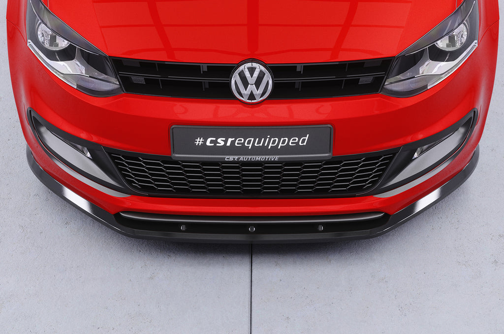 CSR Frontspoiler | Cup-Spoilerlippe mit ABE für VW Polo V (Typ 6R, 6C) R-Line CSL400-L Unlackiert roh (Lackierung erforderlich)