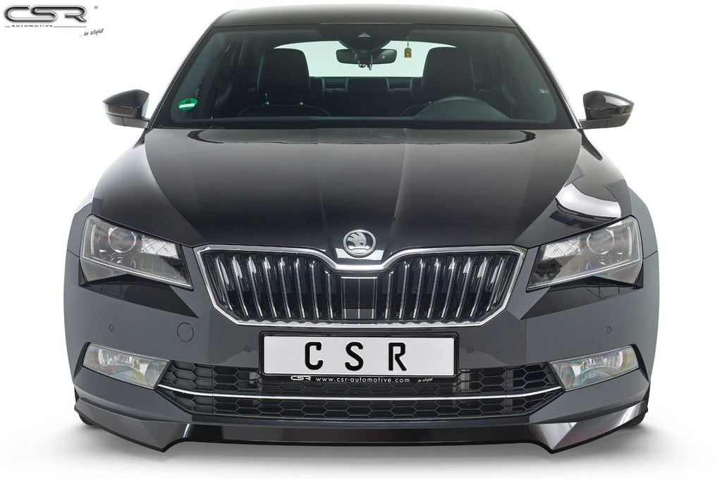 CSR Frontspoiler | Cup-Spoilerlippe mit ABE für Skoda Superb III (Typ 3V) CSL401-S Strukturiert schwarz matt (keine Lackierung erforderlich)