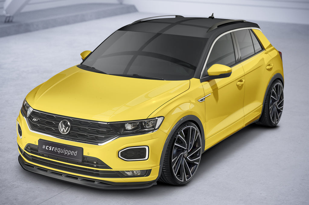 CSR Frontspoiler | Cup-Spoilerlippe mit ABE für VW T-Roc (A1) R-Line CSL402-S Strukturiert schwarz matt (keine Lackierung erforderlich)