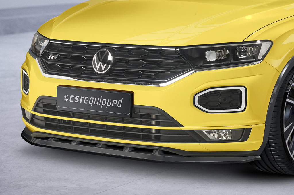 CSR Frontspoiler | Cup-Spoilerlippe mit ABE für VW T-Roc (A1) R-Line CSL402-S Strukturiert schwarz matt (keine Lackierung erforderlich)
