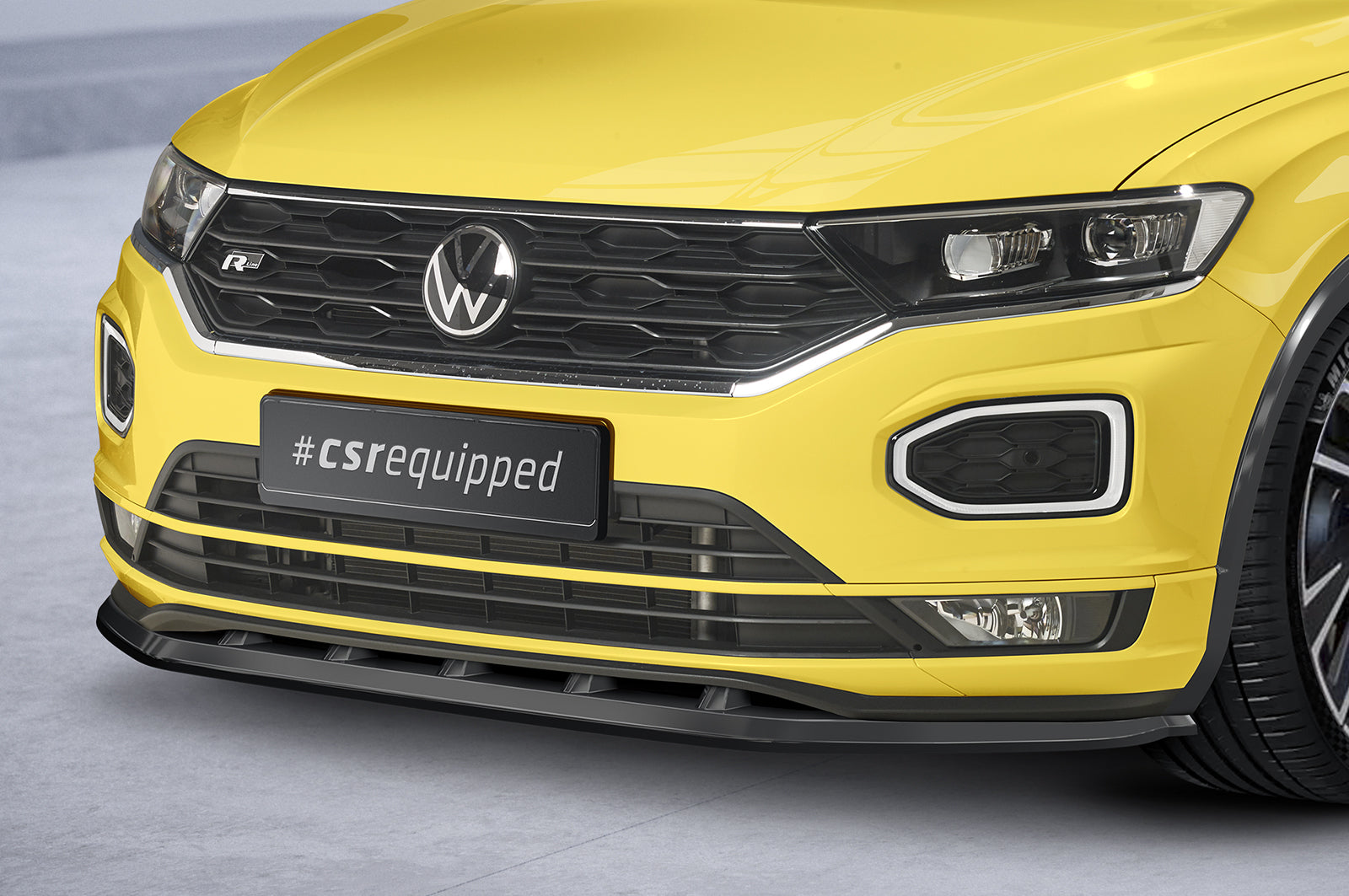 CSR Frontspoiler | Cup-Spoilerlippe mit ABE für VW T-Roc (A1) R-Line CSL402-S Strukturiert schwarz matt (keine Lackierung erforderlich)
