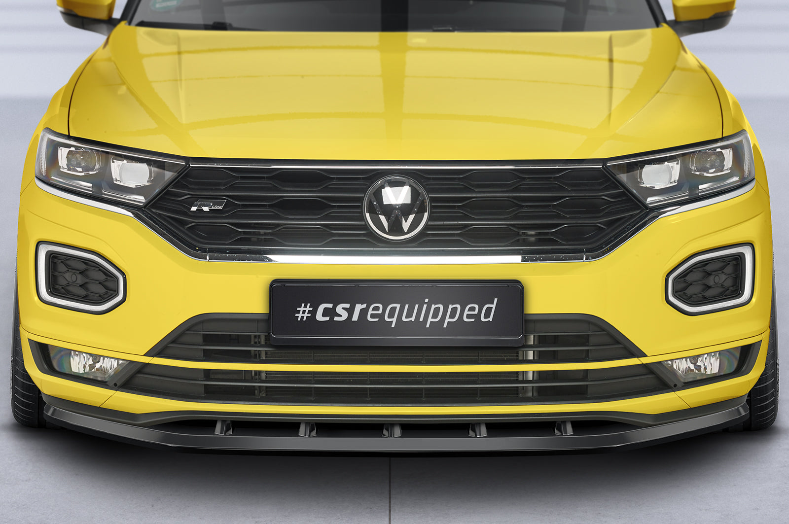 CSR Frontspoiler | Cup-Spoilerlippe mit ABE für VW T-Roc (A1) R-Line CSL402-S Strukturiert schwarz matt (keine Lackierung erforderlich)