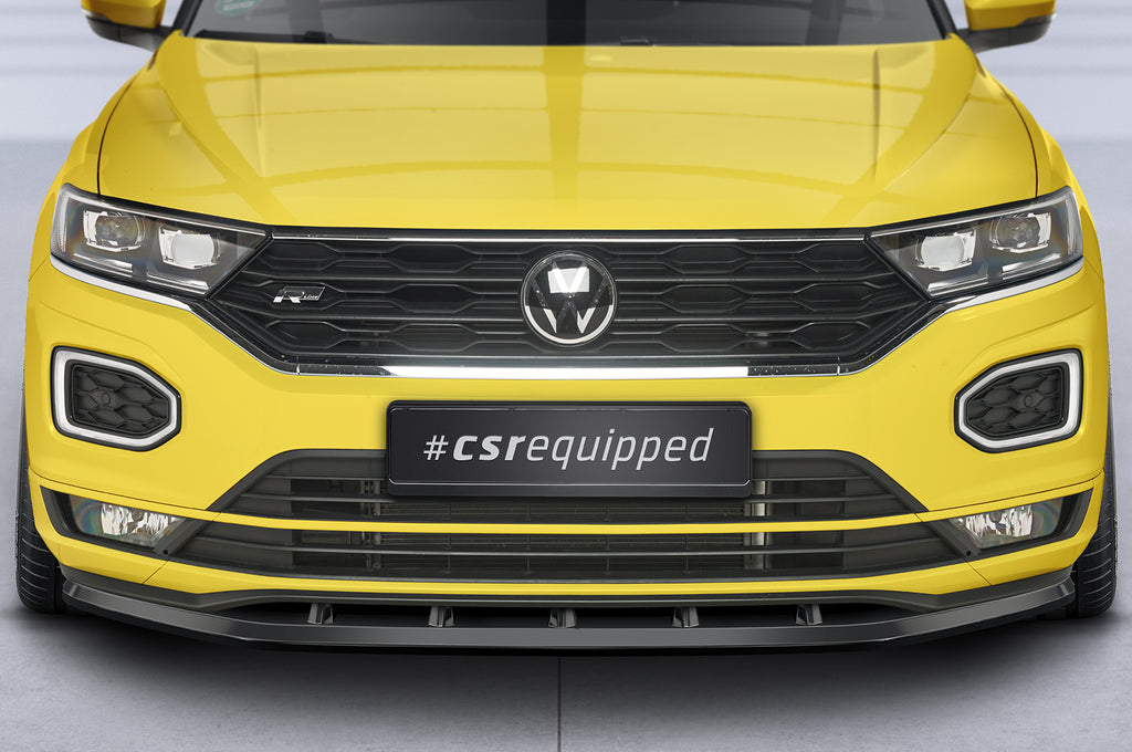 CSR Frontspoiler | Cup-Spoilerlippe mit ABE für VW T-Roc (A1) R-Line CSL402-C Carbon Look Hochglanz (keine Lackierung erforderlich)