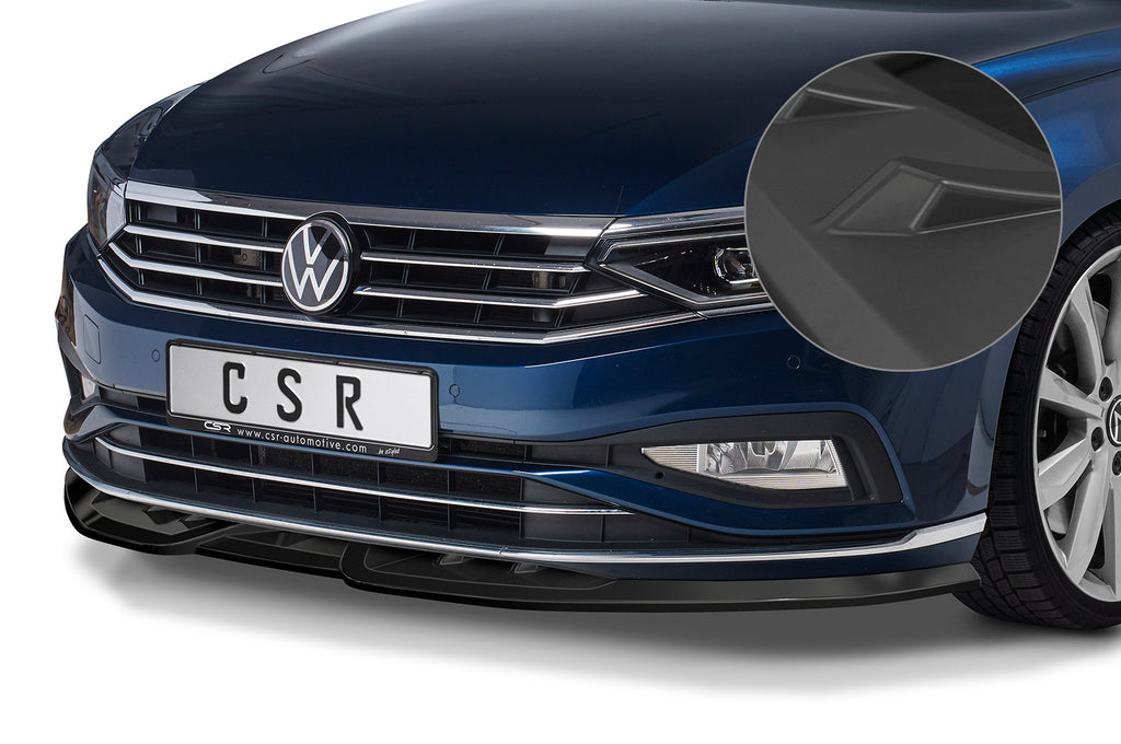 CSR Frontspoiler | Cup-Spoilerlippe mit ABE für VW Passat B8 (Typ 3G) CSL404-L Unlackiert roh (Lackierung erforderlich)