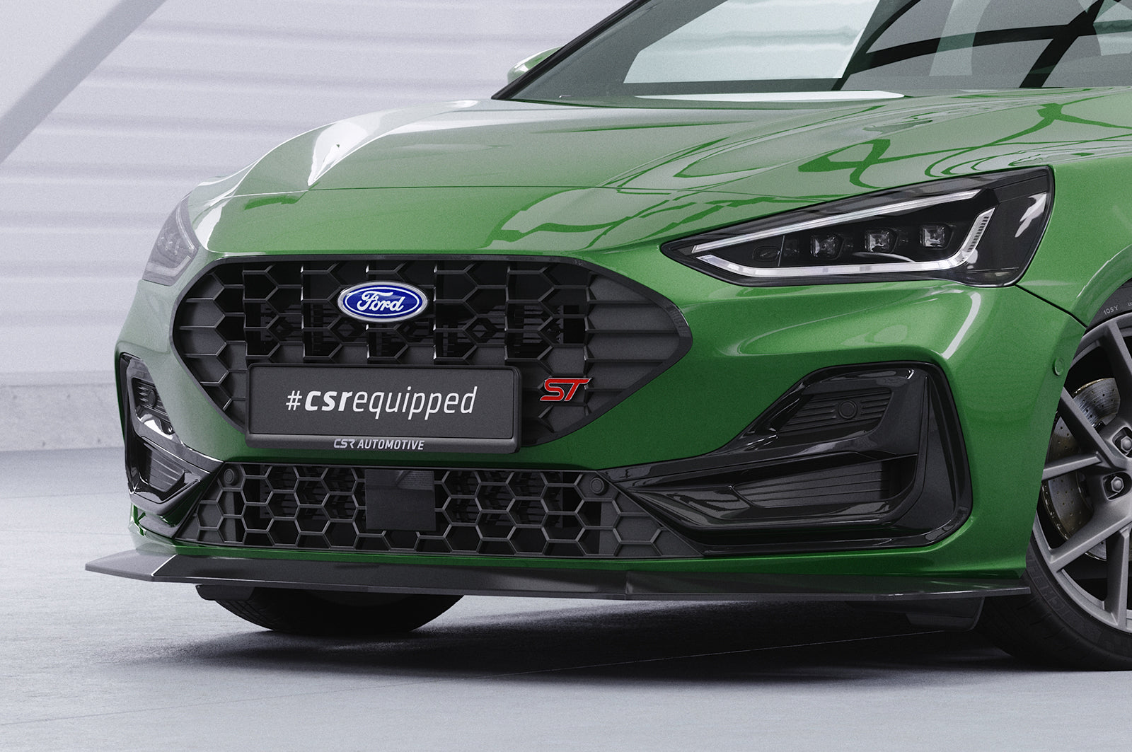 CSR Frontspoiler | Cup-Spoilerlippe mit ABE für Ford Focus MK4 ST / ST-Line CSL406-L Unlackiert roh (Lackierung erforderlich)