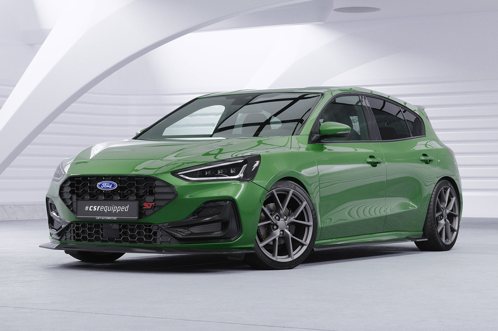 CSR Frontspoiler | Cup-Spoilerlippe mit ABE für Ford Focus MK4 ST / ST-Line CSL406-L Unlackiert roh (Lackierung erforderlich)
