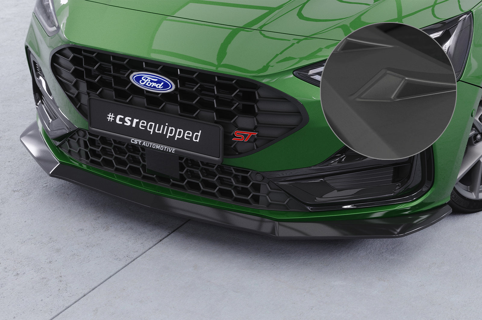 CSR Frontspoiler | Cup-Spoilerlippe mit ABE für Ford Focus MK4 ST / ST-Line CSL406-L Unlackiert roh (Lackierung erforderlich)