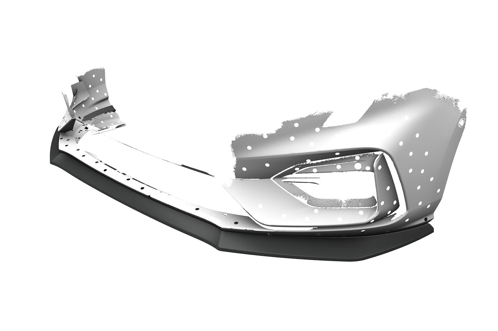 CSR Frontspoiler | Cup-Spoilerlippe mit ABE für Ford Focus MK4 ST / ST-Line CSL406-L Unlackiert roh (Lackierung erforderlich)