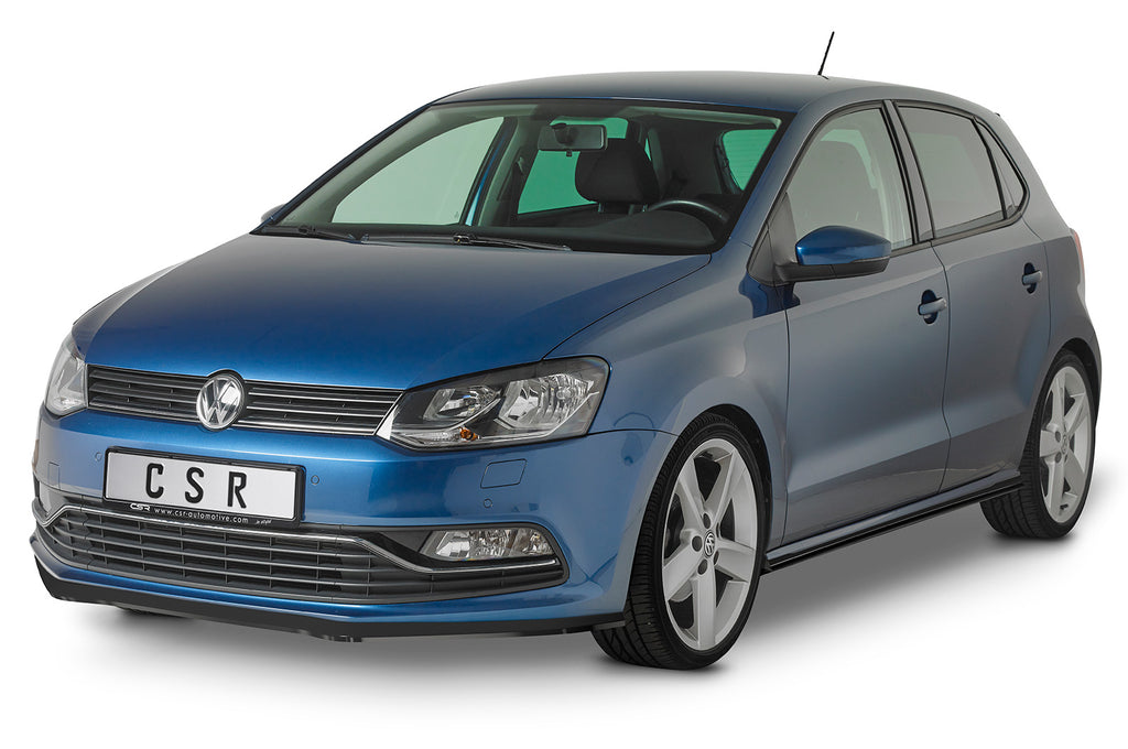 CSR Frontspoiler | Cup-Spoilerlippe mit ABE für VW Polo V (6R/6C) Basis/GTI CSL407-S Strukturiert schwarz matt (keine Lackierung erforderlich)