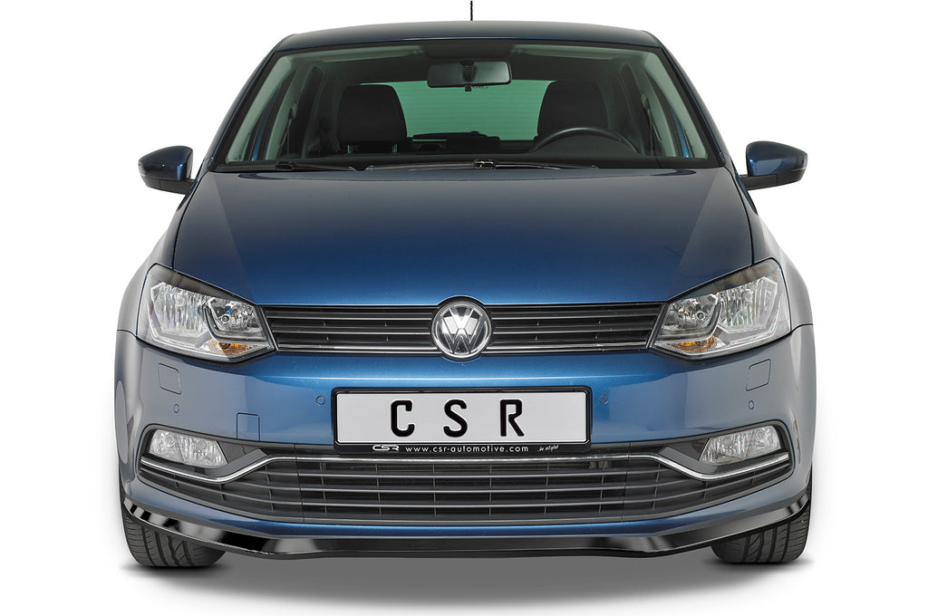CSR Frontspoiler | Cup-Spoilerlippe mit ABE für VW Polo V (6R/6C) Basis/GTI CSL407-S Strukturiert schwarz matt (keine Lackierung erforderlich)