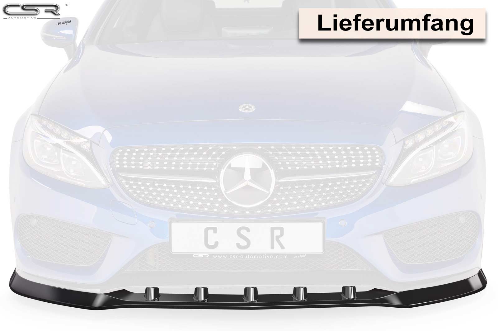 CSR Frontspoiler | Cup-Spoilerlippe mit ABE für Mercedes-Benz C-Klasse 205 AMG-Line CSL408