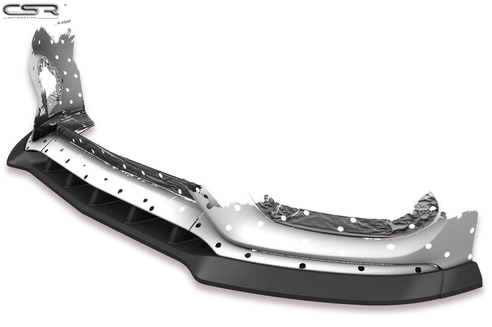 CSR Frontspoiler | Cup-Spoilerlippe mit ABE für Mercedes-Benz C-Klasse 205 AMG-Line CSL408-C Carbon Look Hochglanz (keine Lackierung erforderlich)