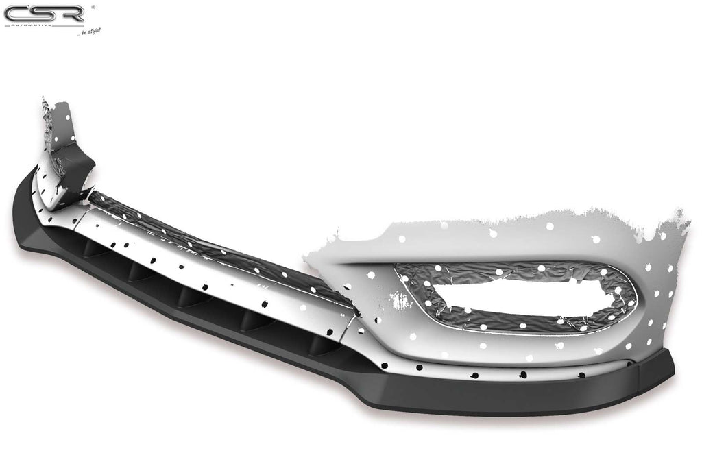 CSR Frontspoiler | Cup-Spoilerlippe mit ABE für Mercedes-Benz C-Klasse 205 AMG-Line CSL408-C Carbon Look Hochglanz (keine Lackierung erforderlich)