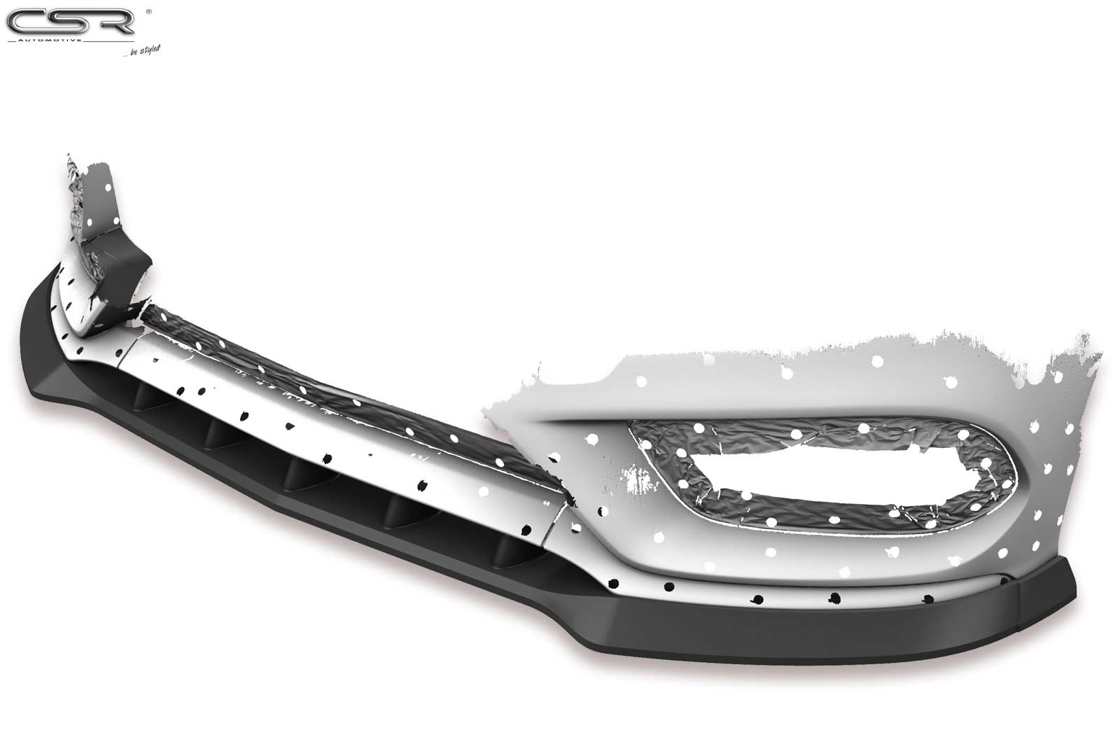 CSR Frontspoiler | Cup-Spoilerlippe mit ABE für Mercedes-Benz C-Klasse 205 AMG-Line CSL408-C Carbon Look Hochglanz (keine Lackierung erforderlich)