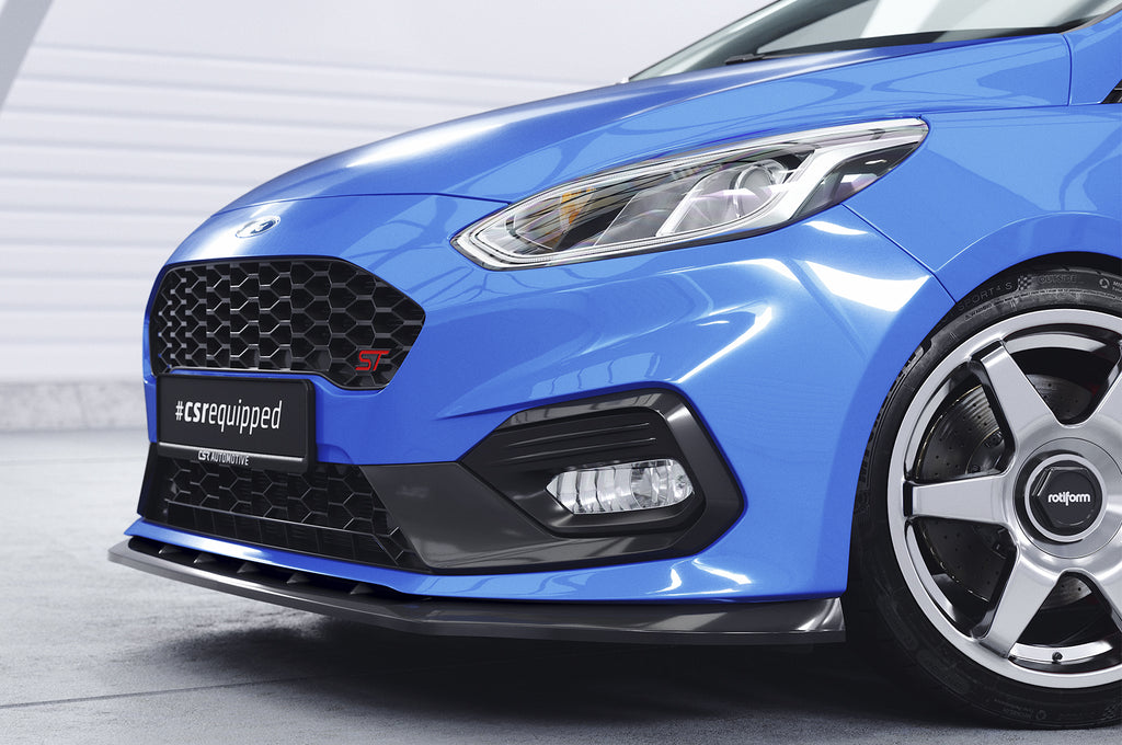 CSR Frontspoiler | Cup-Spoilerlippe mit ABE für Ford Fiesta MK8 ST/ST-Line CSL409-C Carbon Look Hochglanz (keine Lackierung erforderlich)