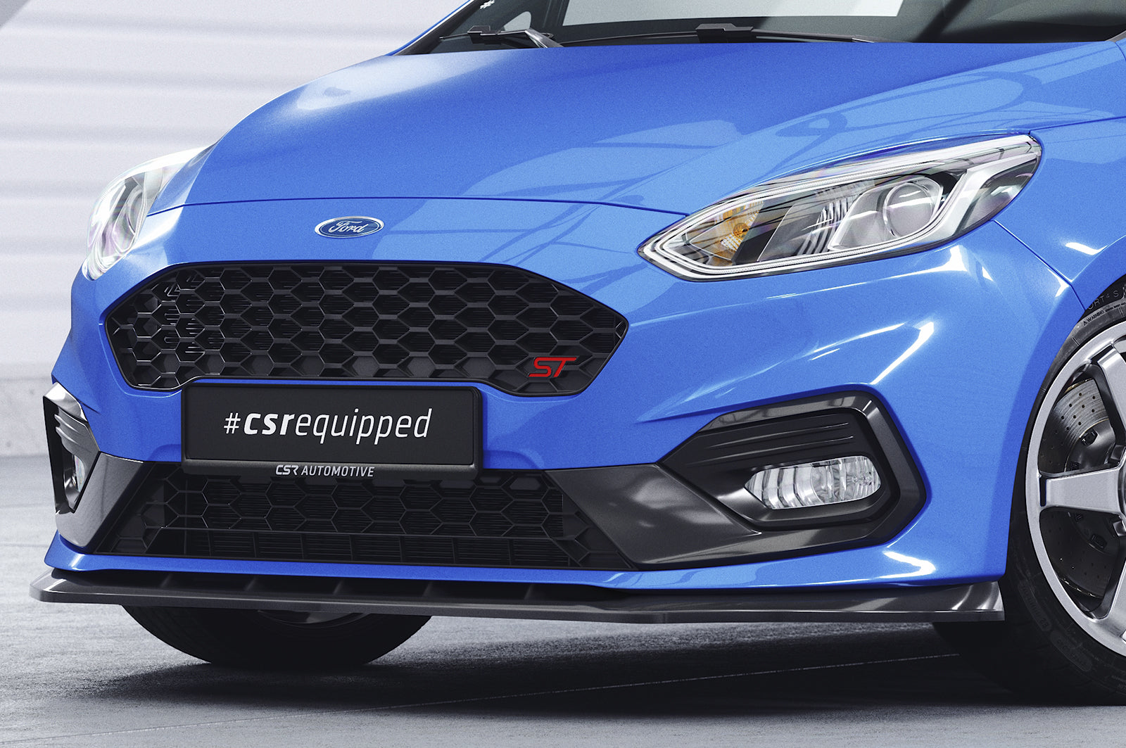 CSR Frontspoiler | Cup-Spoilerlippe mit ABE für Ford Fiesta MK8 ST/ST-Line CSL409-G Glossy schwarz Hochglanz (keine Lackierung erforderlich)