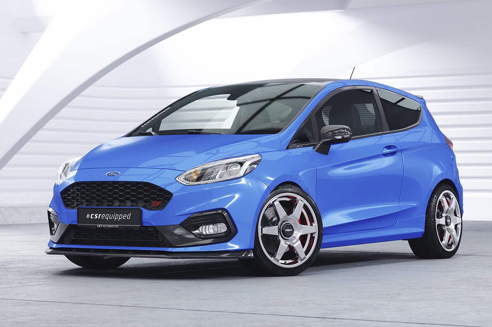 CSR Frontspoiler | Cup-Spoilerlippe mit ABE für Ford Fiesta MK8 ST/ST-Line CSL409-G Glossy schwarz Hochglanz (keine Lackierung erforderlich)