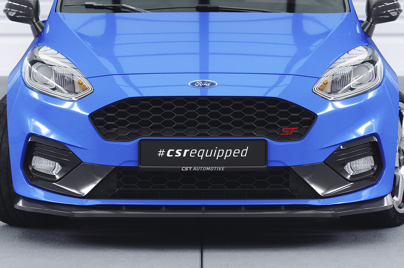 CSR Frontspoiler | Cup-Spoilerlippe mit ABE für Ford Fiesta MK8 ST/ST-Line CSL409-C Carbon Look Hochglanz (keine Lackierung erforderlich)