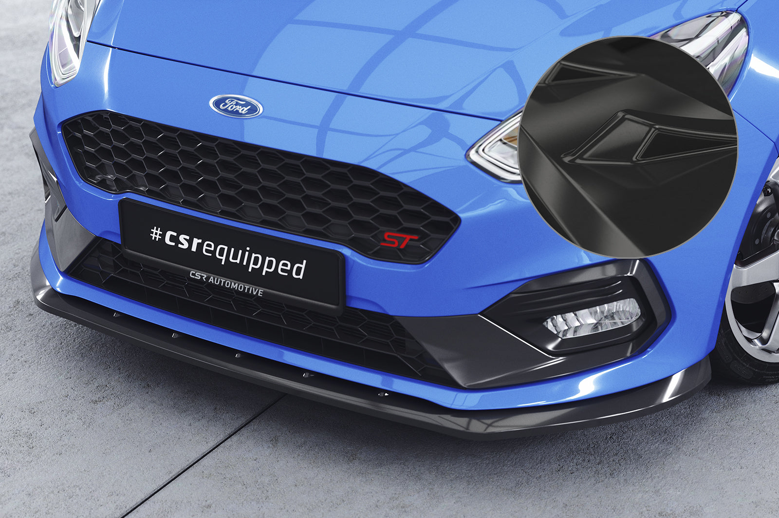 CSR Frontspoiler | Cup-Spoilerlippe mit ABE für Ford Fiesta MK8 ST/ST-Line CSL409-G Glossy schwarz Hochglanz (keine Lackierung erforderlich)