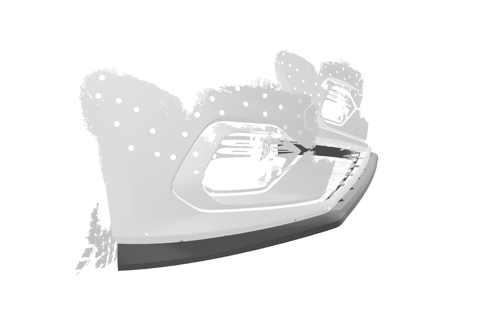 CSR Frontspoiler | Cup-Spoilerlippe mit ABE für Ford Fiesta MK8 ST/ST-Line CSL409-S Strukturiert schwarz matt (keine Lackierung erforderlich)