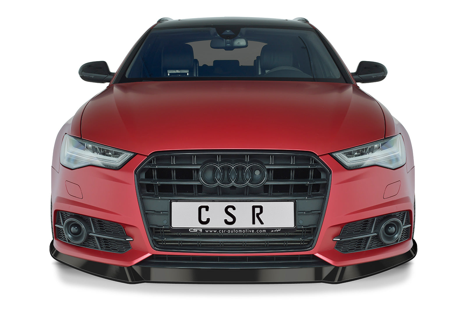 CSR Frontspoiler | Cup-Spoilerlippe mit ABE für Audi A6 C7 4G S-Line/ S6 C7 4G CSL410-G Glossy schwarz Hochglanz (keine Lackierung erforderlich)
