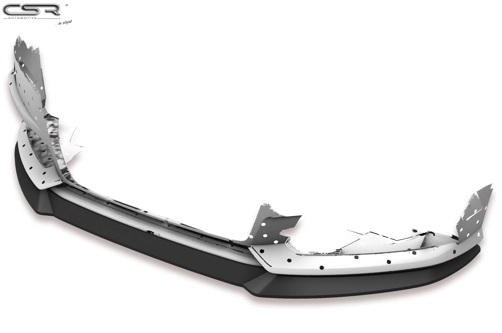 CSR Frontspoiler | Cup-Spoilerlippe mit ABE für Audi A6 C7 4G S-Line/ S6 C7 4G CSL410-G Glossy schwarz Hochglanz (keine Lackierung erforderlich)
