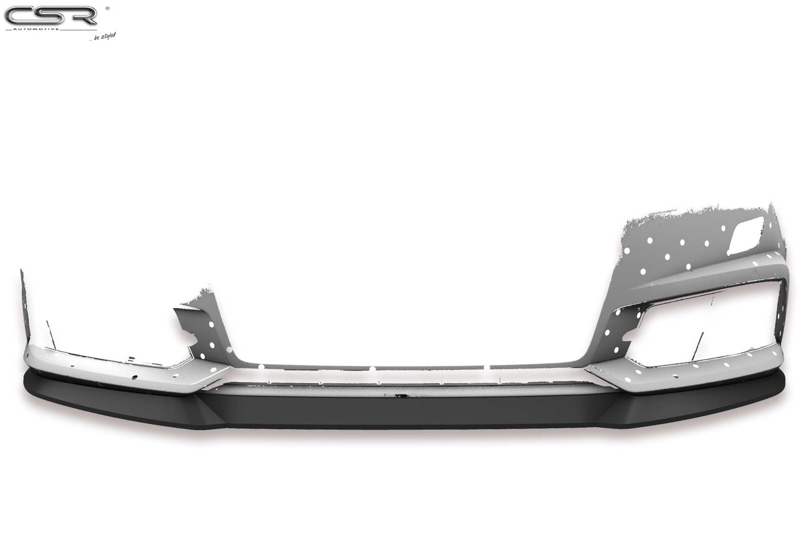 CSR Frontspoiler | Cup-Spoilerlippe mit ABE für Audi A6 C7 4G S-Line/ S6 C7 4G CSL410-G Glossy schwarz Hochglanz (keine Lackierung erforderlich)