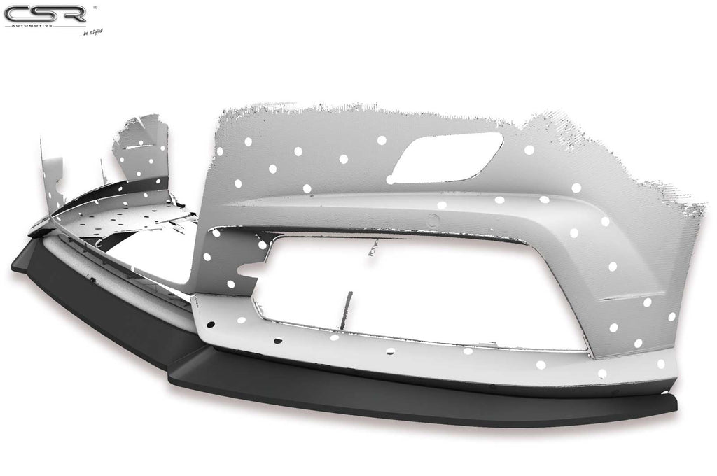 CSR Frontspoiler | Cup-Spoilerlippe mit ABE für Audi A6 C7 4G S-Line/ S6 C7 4G CSL410-G Glossy schwarz Hochglanz (keine Lackierung erforderlich)