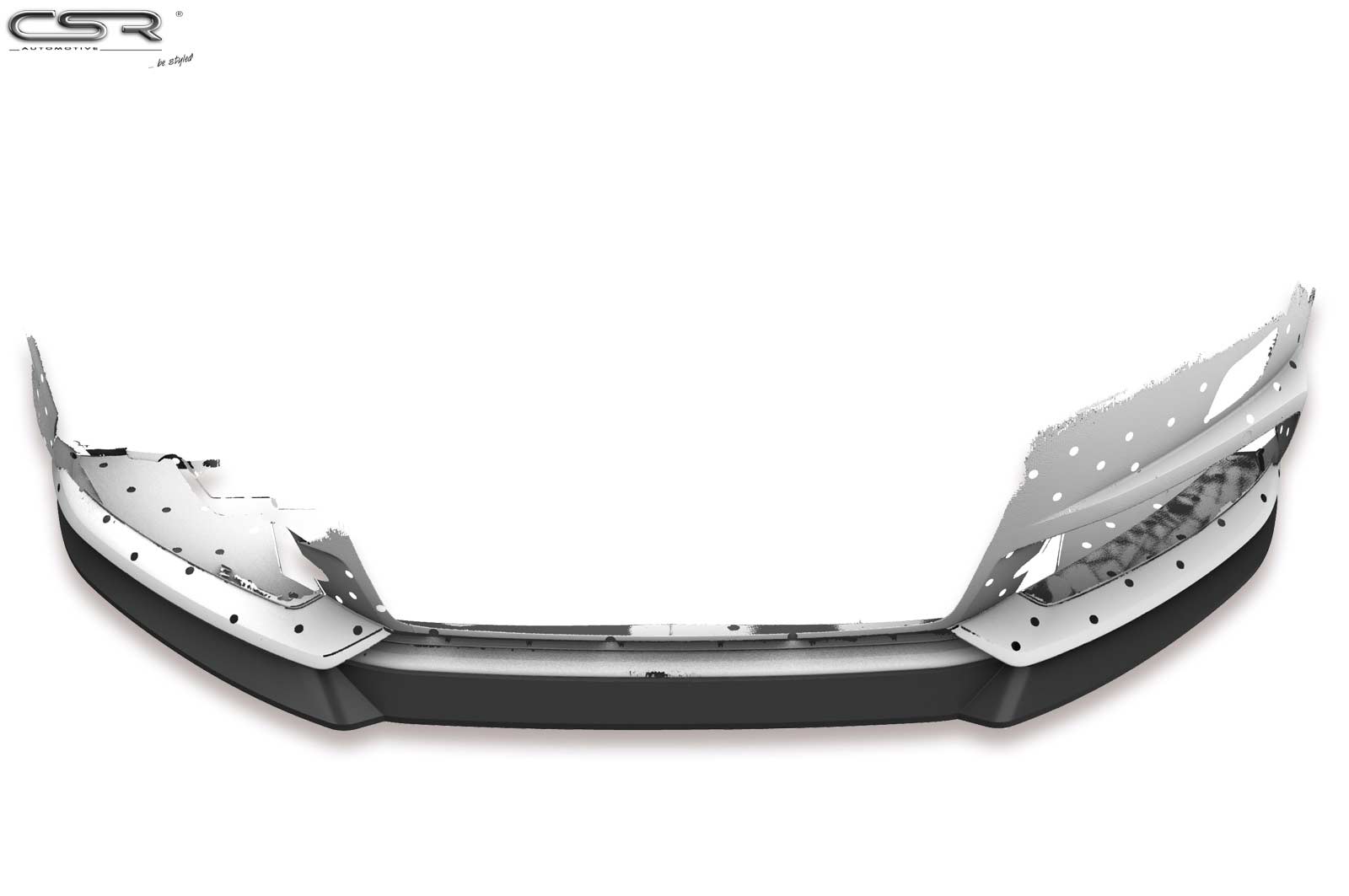CSR Frontspoiler | Cup-Spoilerlippe mit ABE für Audi A6 C7 4G S-Line/ S6 C7 4G CSL410-G Glossy schwarz Hochglanz (keine Lackierung erforderlich)