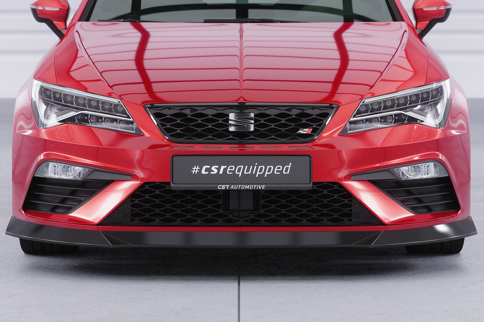 CSR Frontspoiler | Cup-Spoilerlippe mit ABE für Seat Leon 3 (Typ 5F) Cupra/FR CSL411-S Strukturiert schwarz matt (keine Lackierung erforderlich)