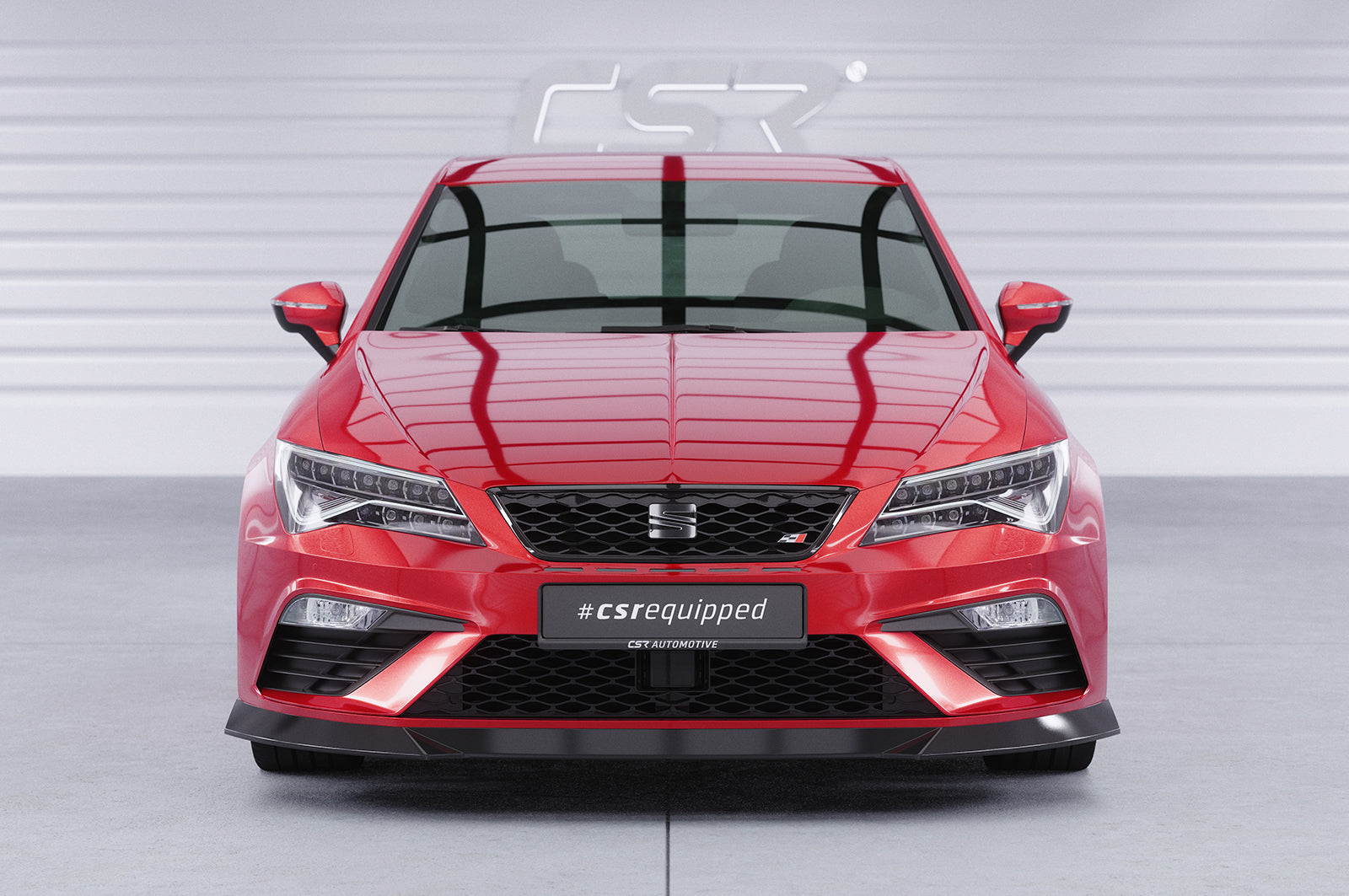 CSR Frontspoiler | Cup-Spoilerlippe mit ABE für Seat Leon 3 (Typ 5F) Cupra/FR CSL411-L Unlackiert roh (Lackierung erforderlich)