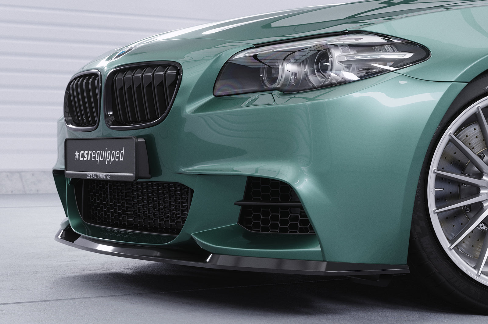CSR Frontspoiler | Cup-Spoilerlippe mit ABE für BMW 5er F10 / F11 M-Paket CSL412-L Unlackiert roh (Lackierung erforderlich)